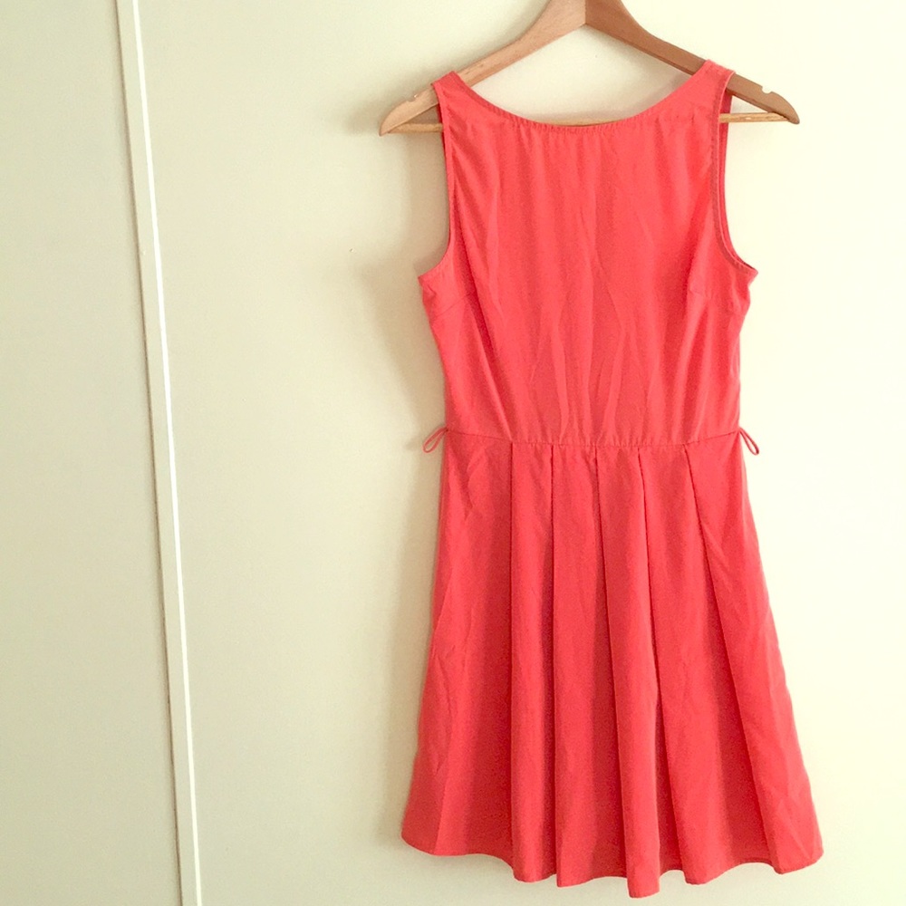 Orange Everly v-back dress